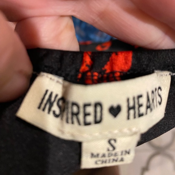 Inspired Hearts Black and Red Lip Print Dress - Picture 9 of 9